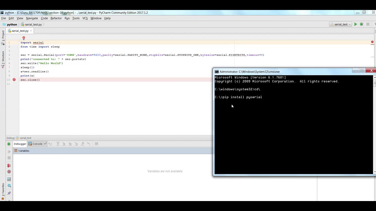 Simple Serial Port Example Using Python. - YouTube