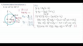 Pembuktian Persamaan Garis Singgung Lingkaran melalui titik lingkaran