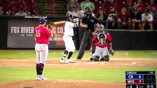 Wisconsin Timber Rattlers' Joey Wiemer hits home run vs. Cedar Rapids, 9/7/21