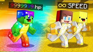 999 HP ARMOR Speedruner VS SPEED ARMOR Hunter - JJ and Mikey in Minecraft Maizen!