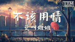 【拼音 pinyin】莫叫姐姐 - 不该用情（女声版）[ 也许当初不该用情 如今不会再有事情 ] Lyrics 歌词