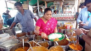 famous Sai Kumari aunty selling Unlimited meals ||#streetfood #hyderabad #indianstreetfood #youtube