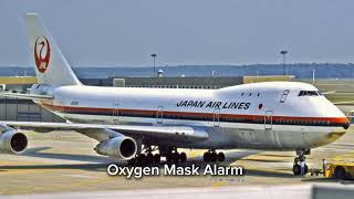 Boeing 747-100SR Oxygen Mask Alarm \u0026 Japanese a Intercom