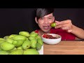 mukbang asmr eating mango ក្តិបស្វាយ ទឹកត្រីស្ករ