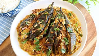 Eggplant Curry Recipe (Bangladeshi Style Begun Bahar)