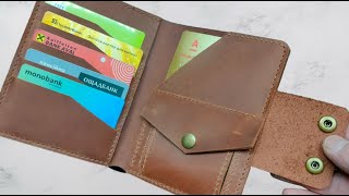 How to sew a men's wallet from vintage leather