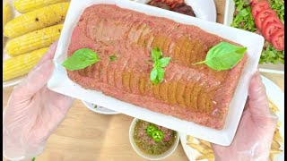 Kibbeh Nayyeh (Lebanese Raw Kibbeh) -  كبة نية لبنانية ولا أطيب