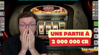 Une partie à 2 000 000 de crédits sur le mode arcade level 1 sur Coin Pusher Casino