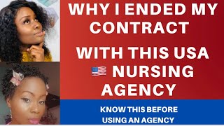 WHY I ENDED MY CONTRACT WITH THIS USA🇺🇸NURSING RECRUITMENT AGENCY-Foreign trained Nurse experience