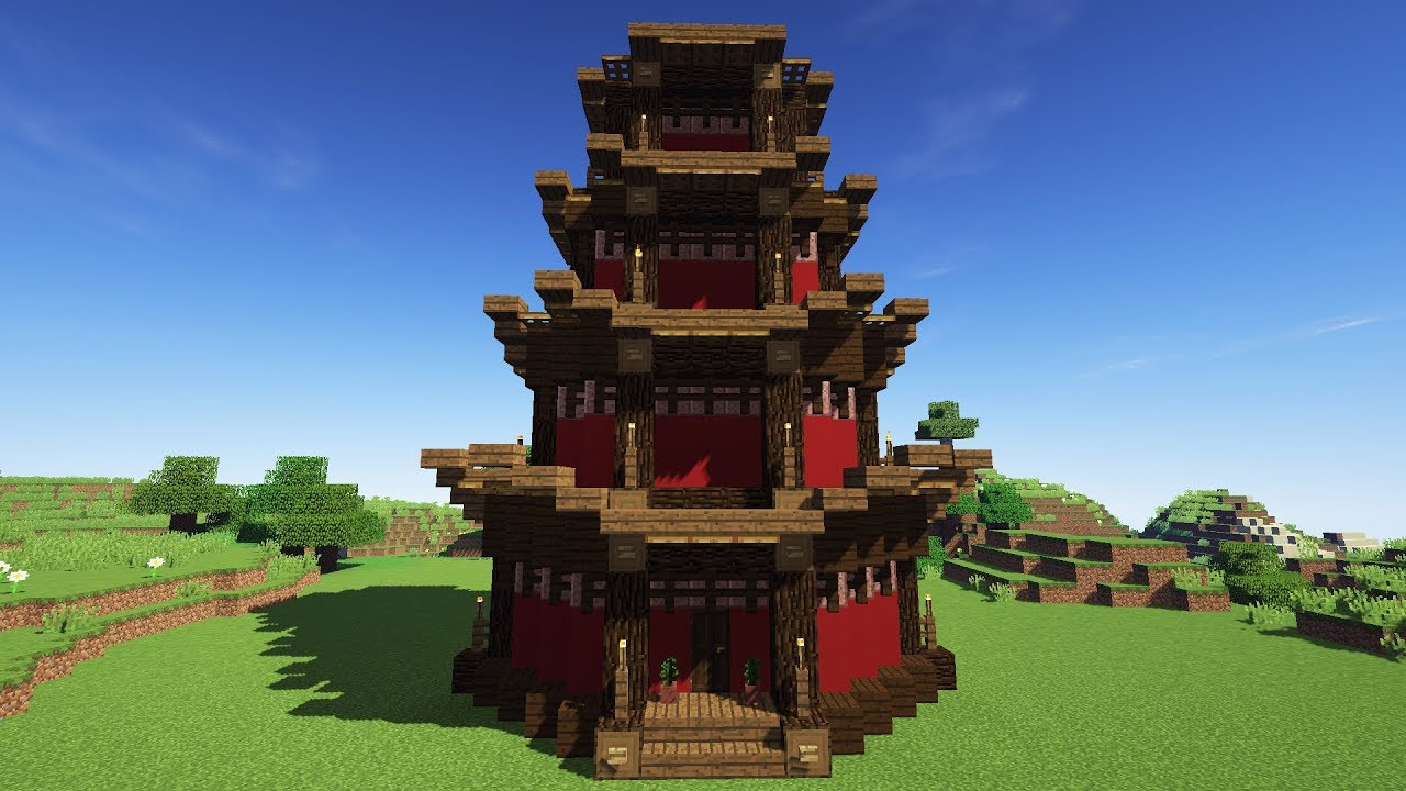 Minecraft Oriental House Tutorial Youtube