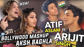 Waleska & Efra react to Atif Aslam v/s Arijit Singh Songs (Mashup by Aksh Baghla)