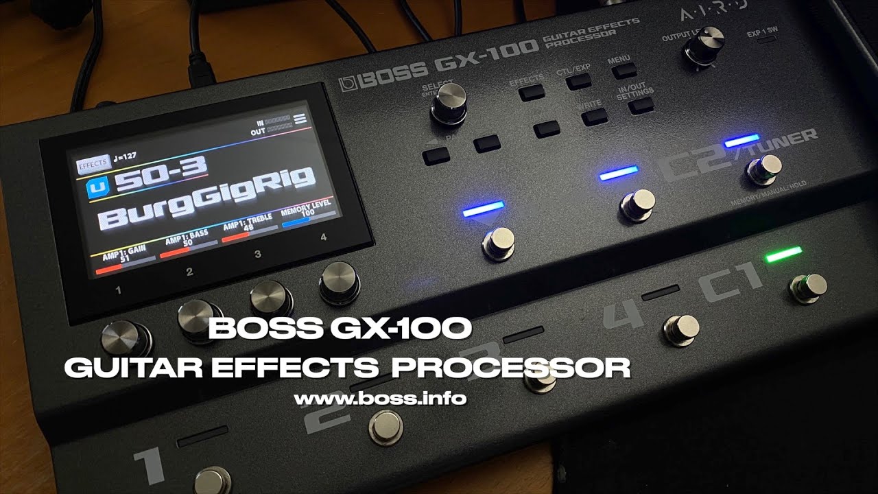 BOSS: GX-100 Guitar Effects Processor. With TOUCH SCREEN Editing! - YouTube