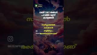 ഈ മുന്ന് കാര്യങ്ങൾ ഉണ്ടങ്കിൽ പടച്ചോന്റെ അടുക്കൽ രക്ഷപ്പെടാം