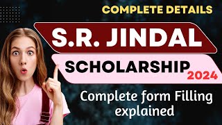 S R JINDAL SCHOLARSHIP FORM EXPLAINED in detail II Form kaise bharein II @Indianscholarship