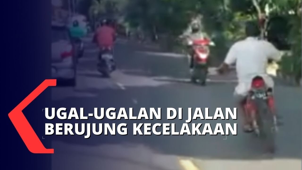 Detik-detik Kecelakaan Pengendara Motor Di Madiun Akibat Ugal-ugalan Di ...