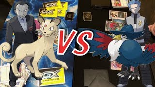 【ポケカ対戦】悪の組織の嫁ポケ対決！！ペルシアンGX　VS　ドンカラスGX