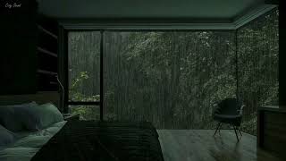 Rainforest Rain Sounds for Sleeping or Studying 🌧️ Rainstorm and Thunder Sounds for Disorders Sleep