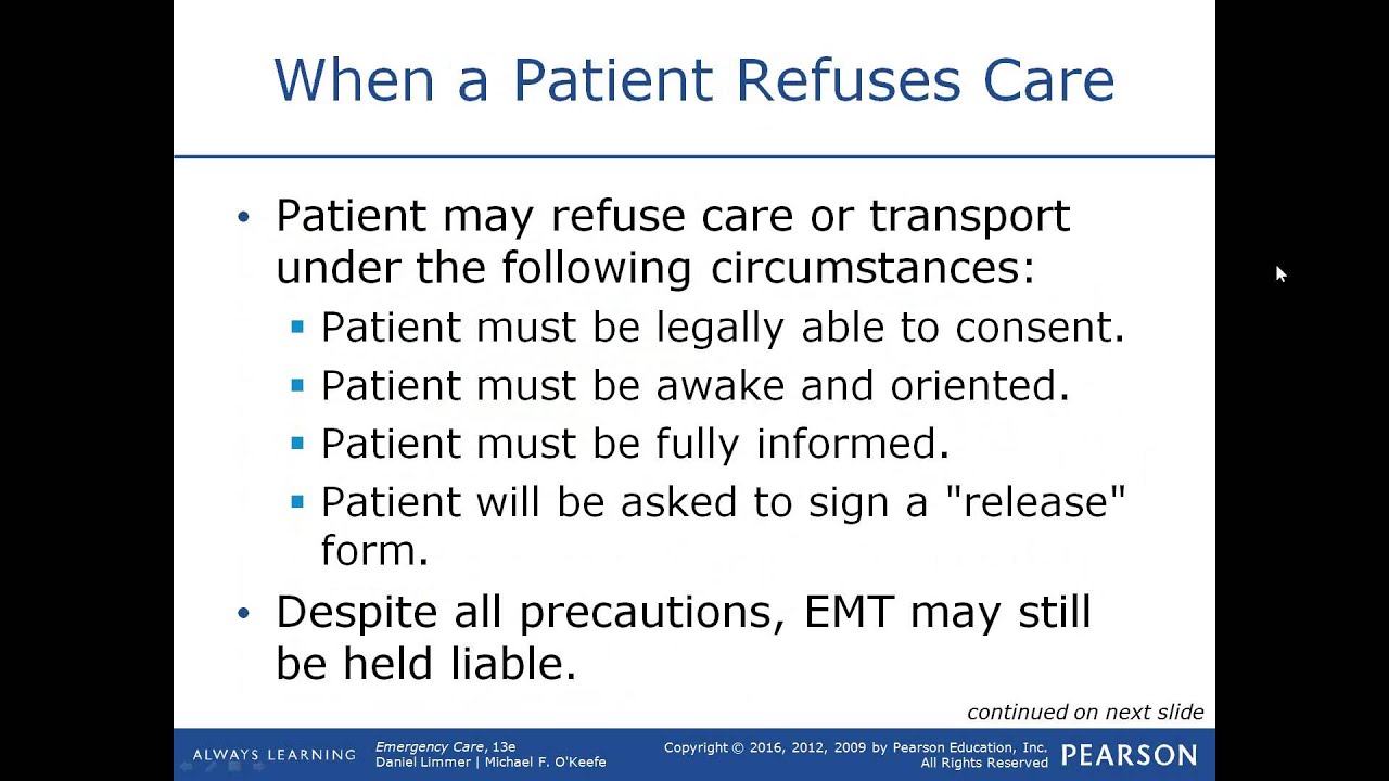 Medical And Legal Concepts For The EMT - YouTube