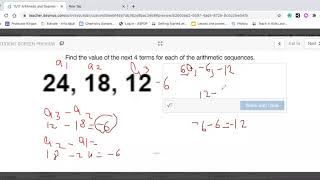 11/17/2020 Arithmetic and Geometric sequences Desmos