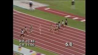 Merlene Ottey-100m.Final,Commonwealth Games,Auckland,1990