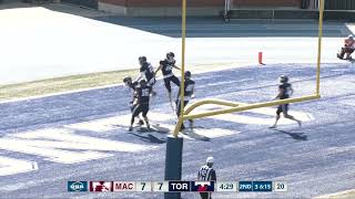 HIGHLIGHTS: Toronto 33, McMaster 19 (Football)