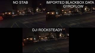 DJI 04 AIR UNIT LITE - ROCKSTEADY VS GYROFLOW VS NO STAB - DJI PROBLEM