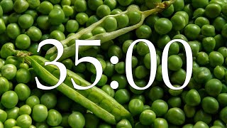 35 minutes of fresh and healthy fresh peas - countdown timer without alarm.