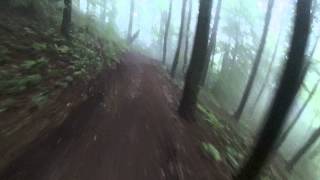 The muddy and foggy downhill