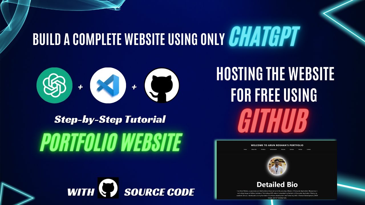 How To Built A Entire Website Using Chatgpt Creating A Portfolio