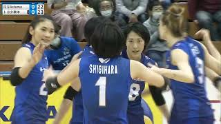 【Vリーグ公式】2022/3/12 ハイライト #日立Astemoリヴァーレ  vs #トヨタ車体クインシーズ