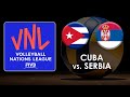 Cuba vs Serbia VNL live Volleyball