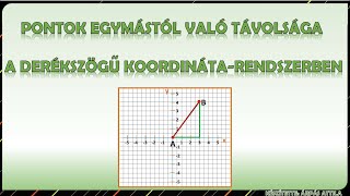 PONTOK EGYMÁSTÓL VALÓ TÁVOLSÁGA A DERÉKSZÖGŰ KOORDINÁTA-RENDSZERBEN