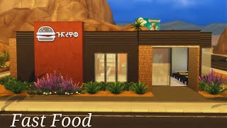 A to Z Challenge: Fast Food Restaurant || CC Build || Sims 4 Build