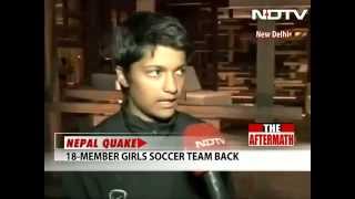 Nepal earthquake  Under 14 girls' team