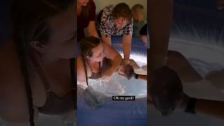 Kneeling In Waterbirth #shorts #shortsfeed #babies #shortsfeed #homebirth #birthvlog #labor #birth