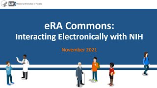 eRA Commons Interacting Electronically with NIH