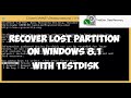 Recover lost partition on Windows 8.1 with TestDisk