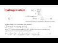 Schrodinger's Wave Equation  for Hydrogen Atom