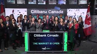 Citibank Canada opens Toronto Stock Exchange, December 12, 2019