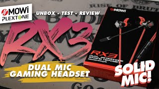 (P395) SULIT Gaming Earphone - Plextone xMowi RX3 Dual Mic Gaming Headset - Unbox, Test, Review