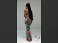 lizzo tropical print strappy cut out maxi dress