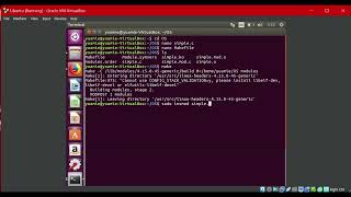 Execution of the kernel modules in Ubuntu system