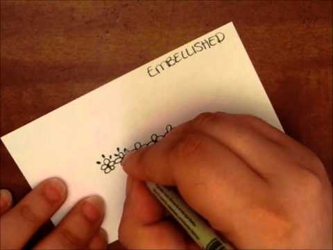 Tangle Tutorial Embellished Youtube