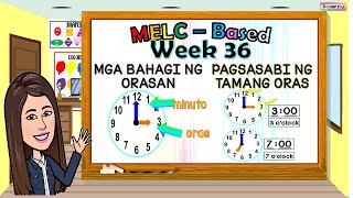 WEEK 36 - TIME | ORAS | MGA BAHAGI NG ORASAN | PAGSASABI NG TAMANG ORAS | TELL TIME BY THE HOUR