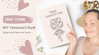 How to make a Valentines card step by step | Canva tutorial for beginners