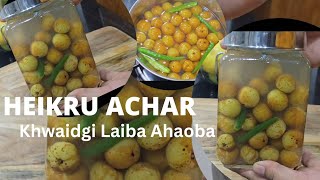 Athubi,Ahaobi,Wadabi Heikru Achar 😋 | No Oil,No Sun,Gooseberry Achar recipe | @Manipurihommaker