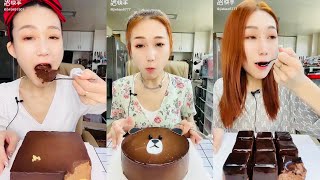 ASMR Chocolate Series: jiebao6777 Eating CHOCO MOUSSE CAKES  먹방 | 饮食表演 | การแสดงการกิน| 食事ショー