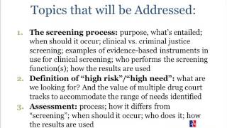 Strategies for Systematically Screening for Drug Court