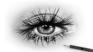 How to draw a hyper realistic eye | step by step tutorial for beginners