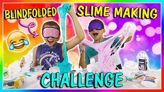 BLINDFOLDED SLIME MAKING CHALLENGE | We Are The Davises BLINDFOLDED SLIME MAKING CHALLENGE | We Are The Davises
